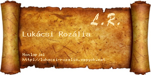 Lukácsi Rozália névjegykártya