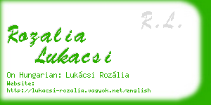 rozalia lukacsi business card