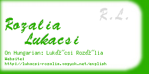 rozalia lukacsi business card